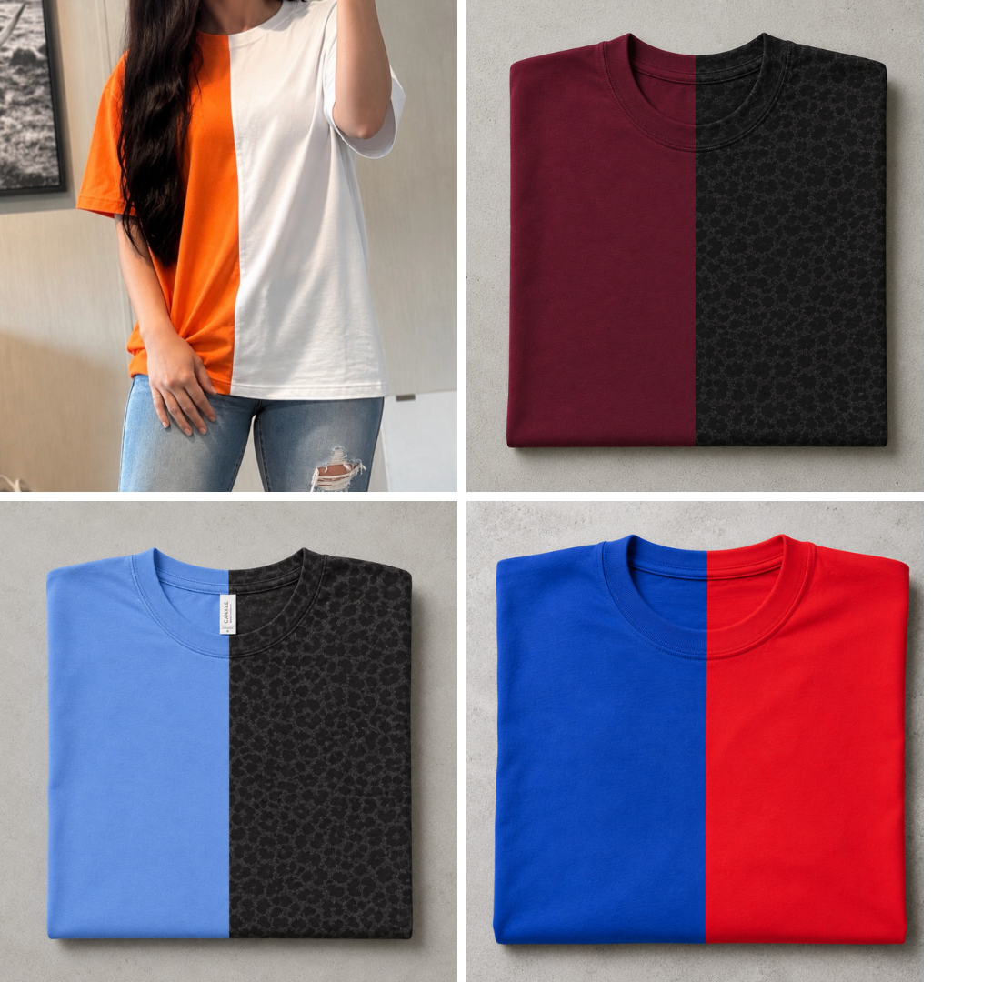Split Color T-Shirts