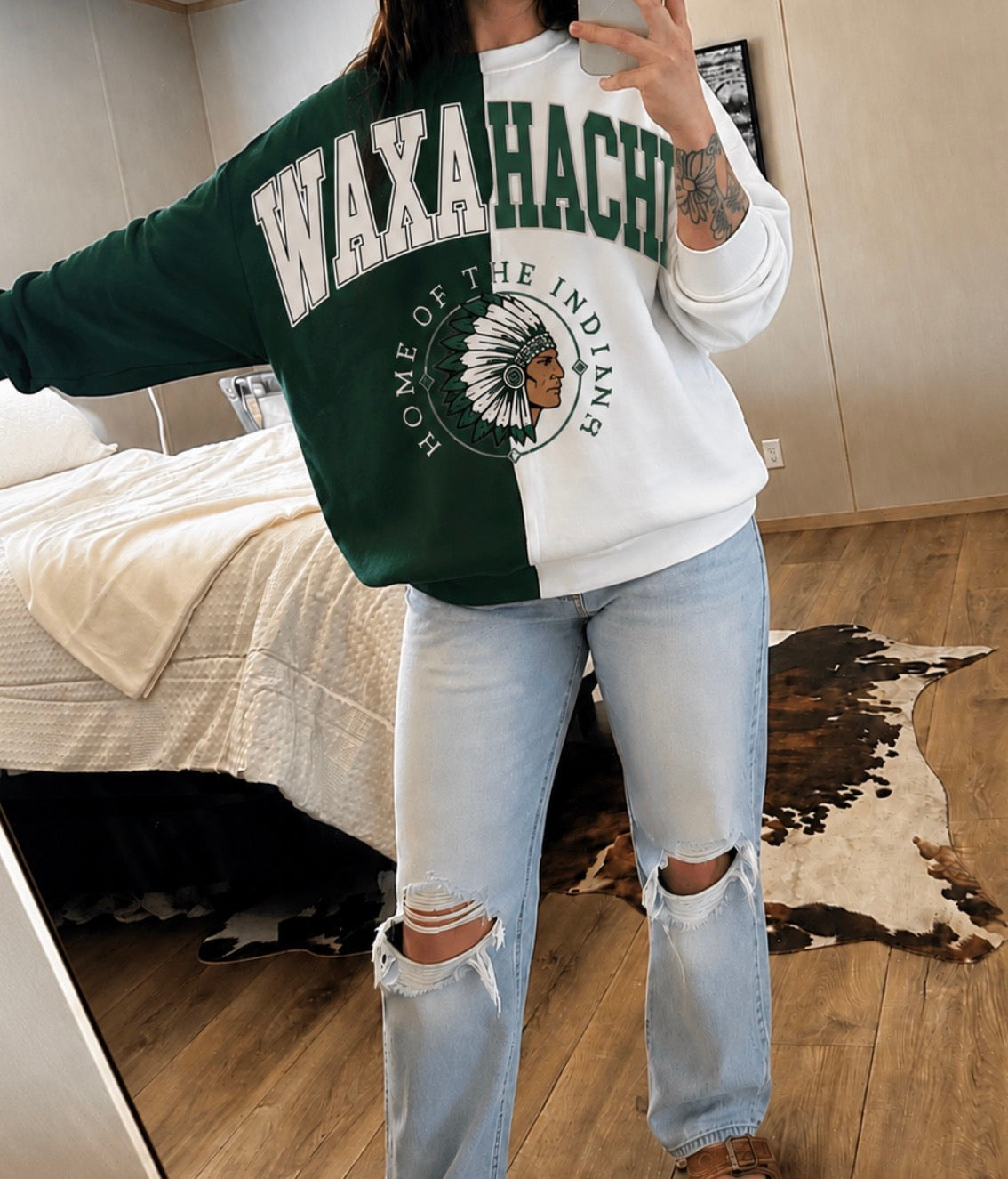 Split Color Crewnecks