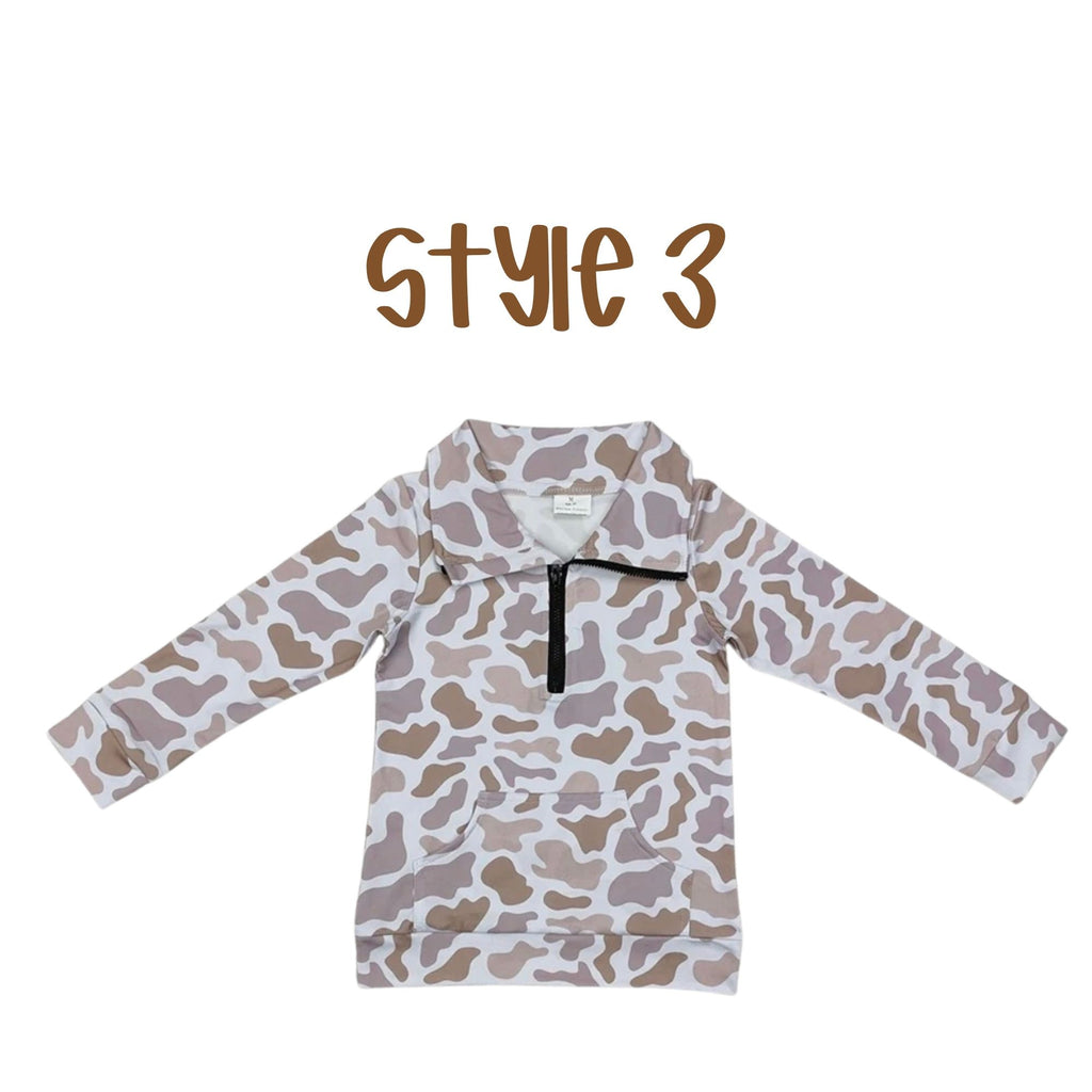 Quarter Zips Camo
