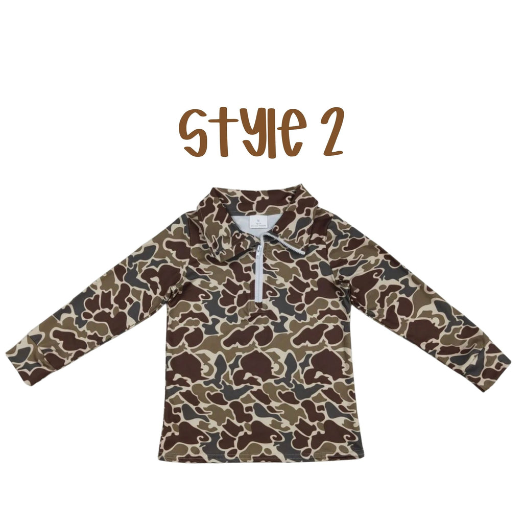 Quarter Zips Camo