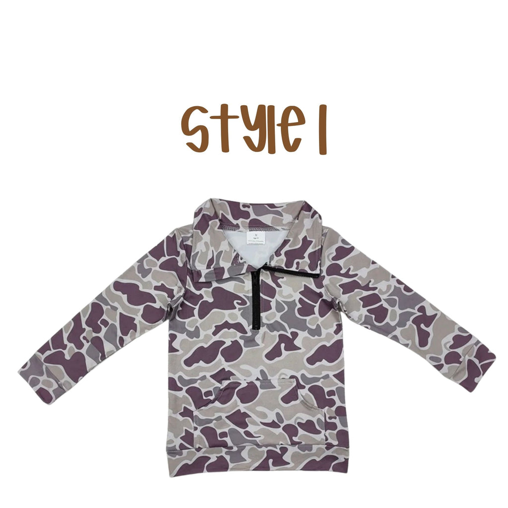 Quarter Zips Camo