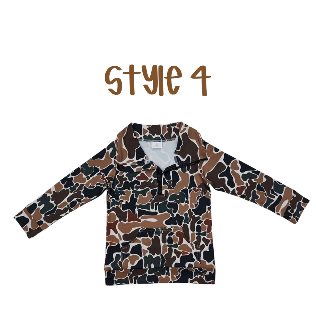 Quarter Zips Camo