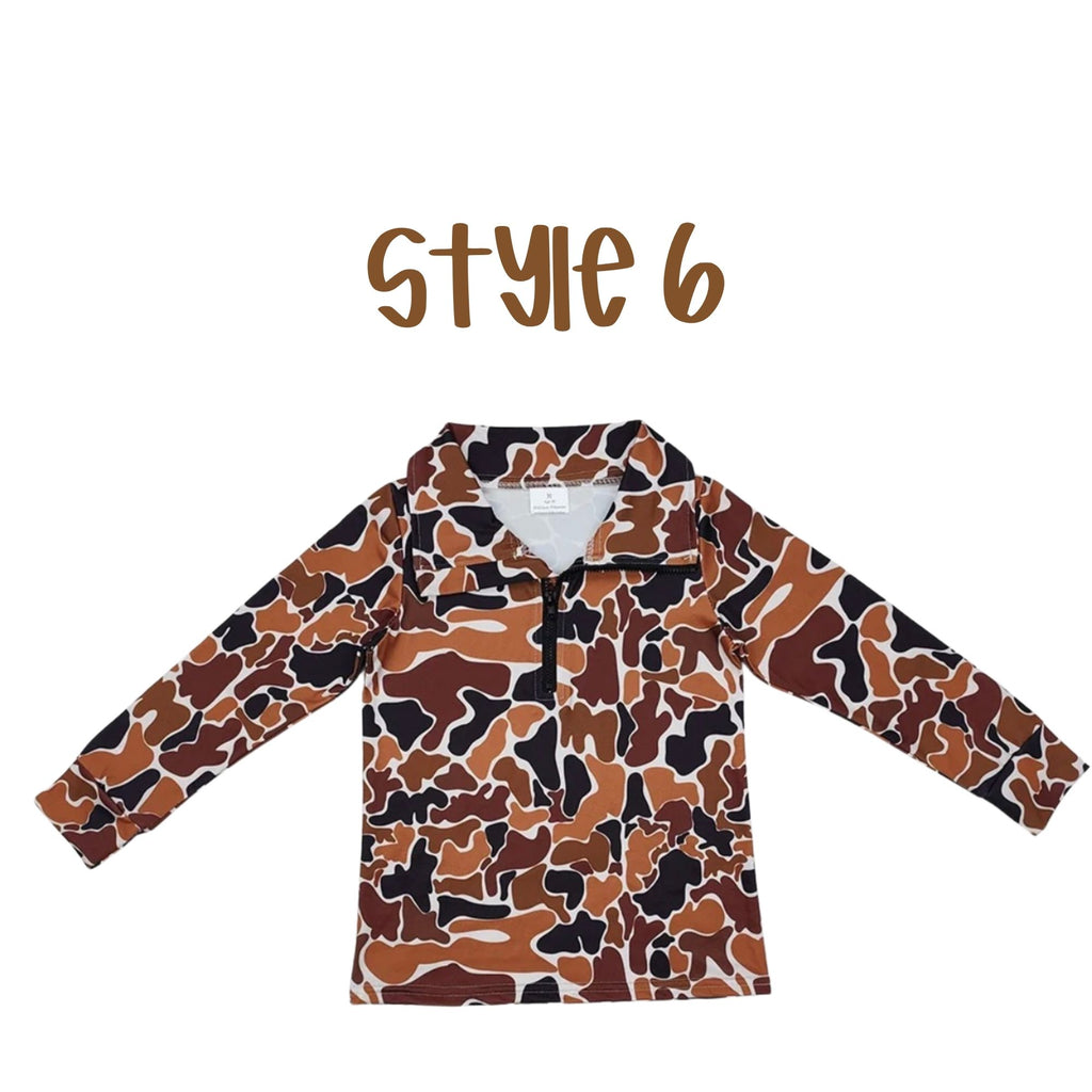 Quarter Zips Camo