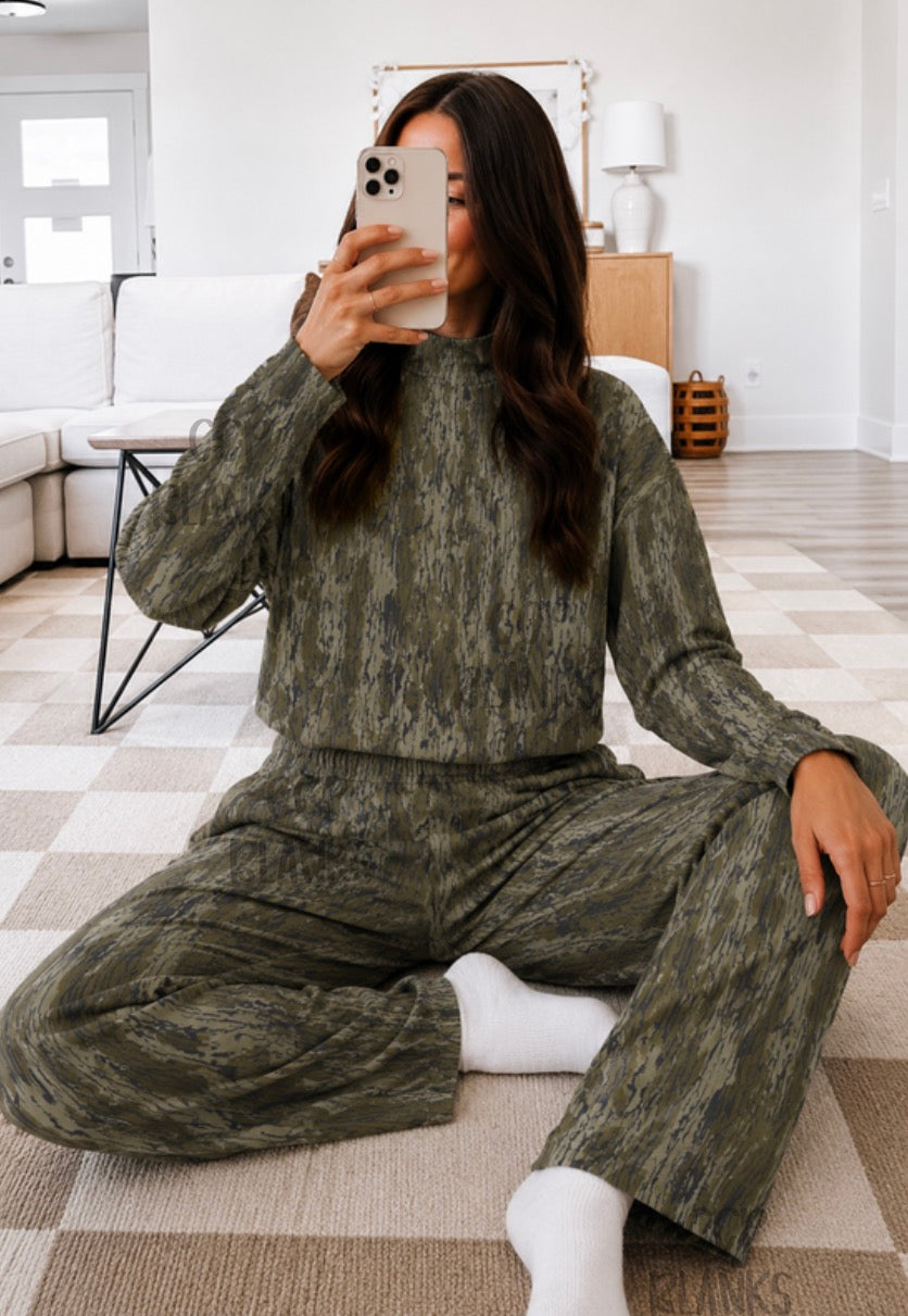 Solid Mock Neck Sets