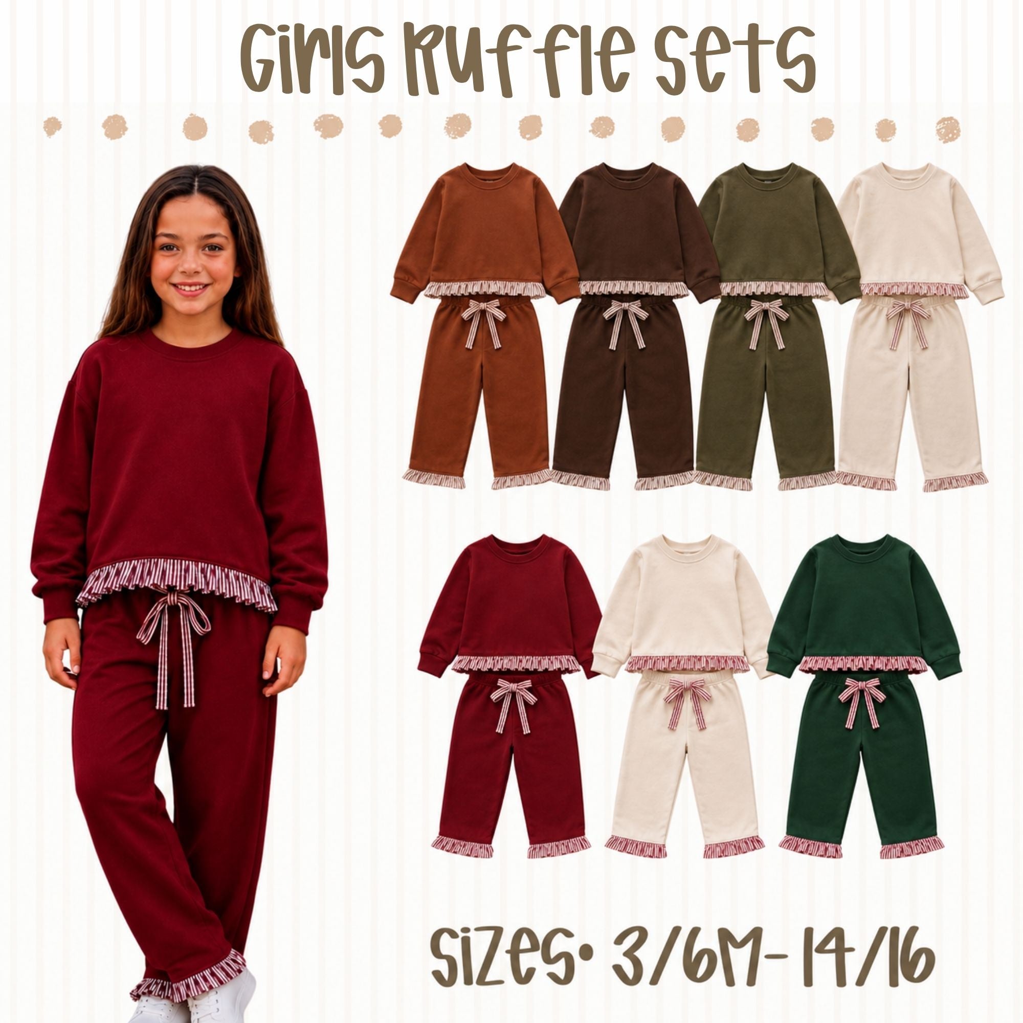 Girls Ruffle Sets